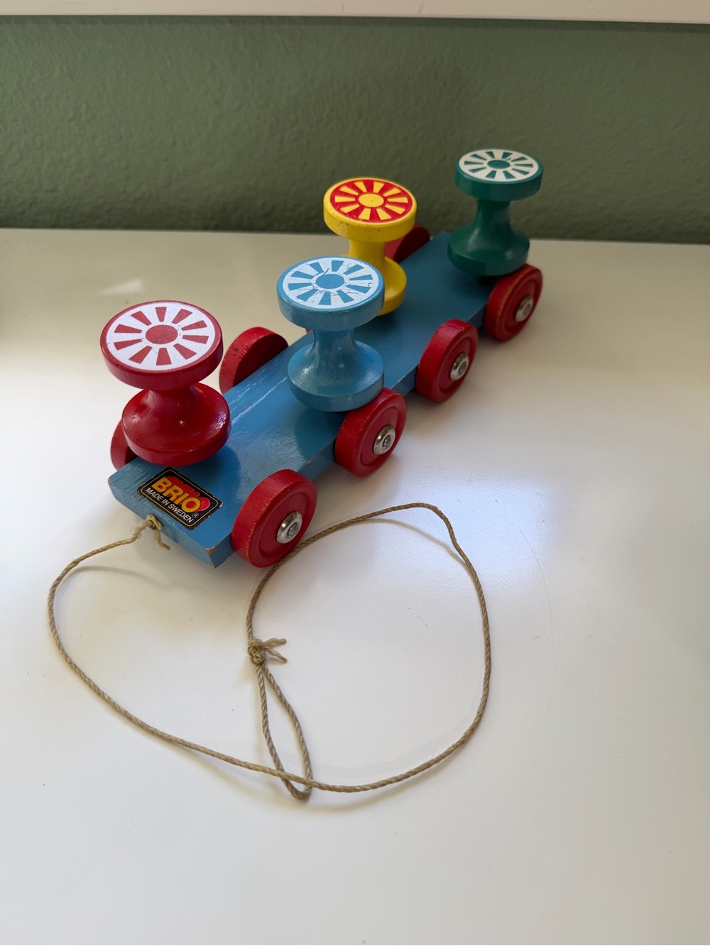 BRIO Spool Wagon, Vintage Pull Toy